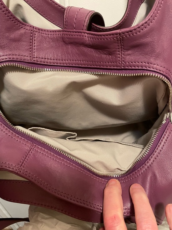 Coach y2k Purple SOHO Leather Shoulder Bag with Buckle Accent